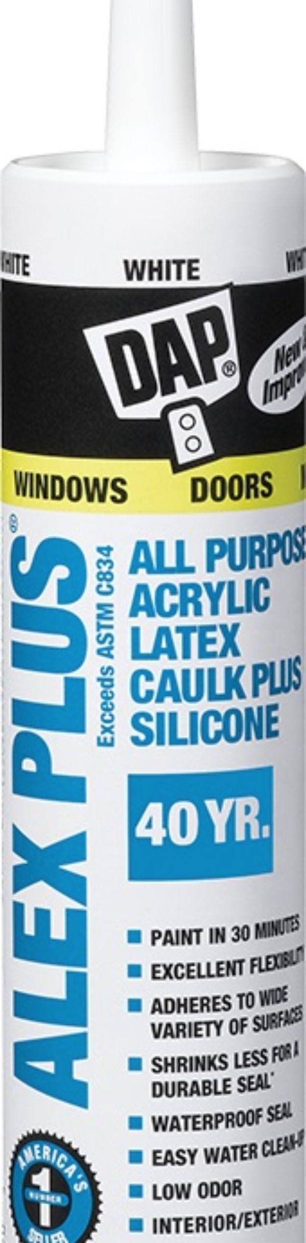 DAP Alex Plus Caulk with Silicone White