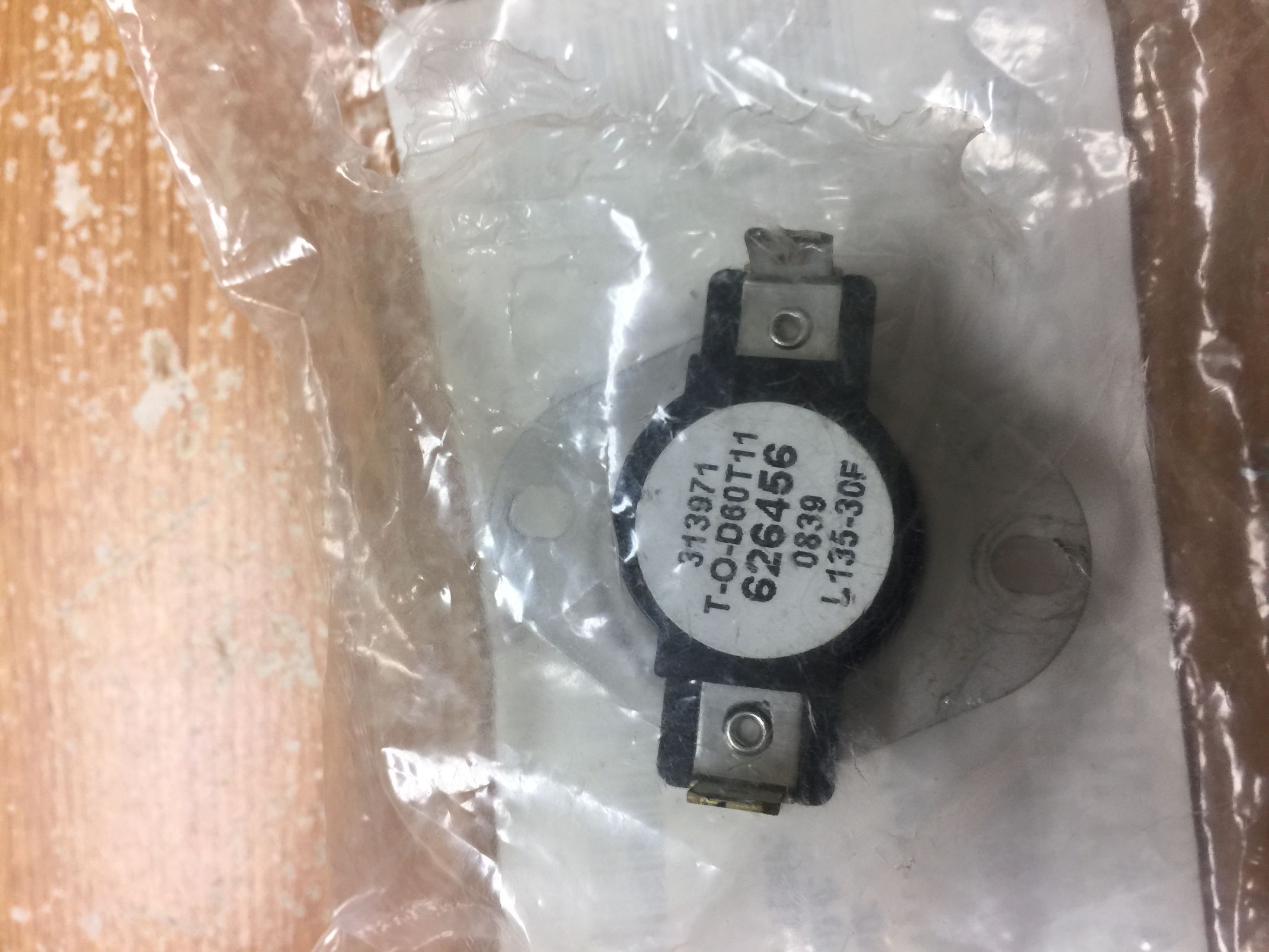 Limit Switch 135105 for Nordyne (Miller) Furnace